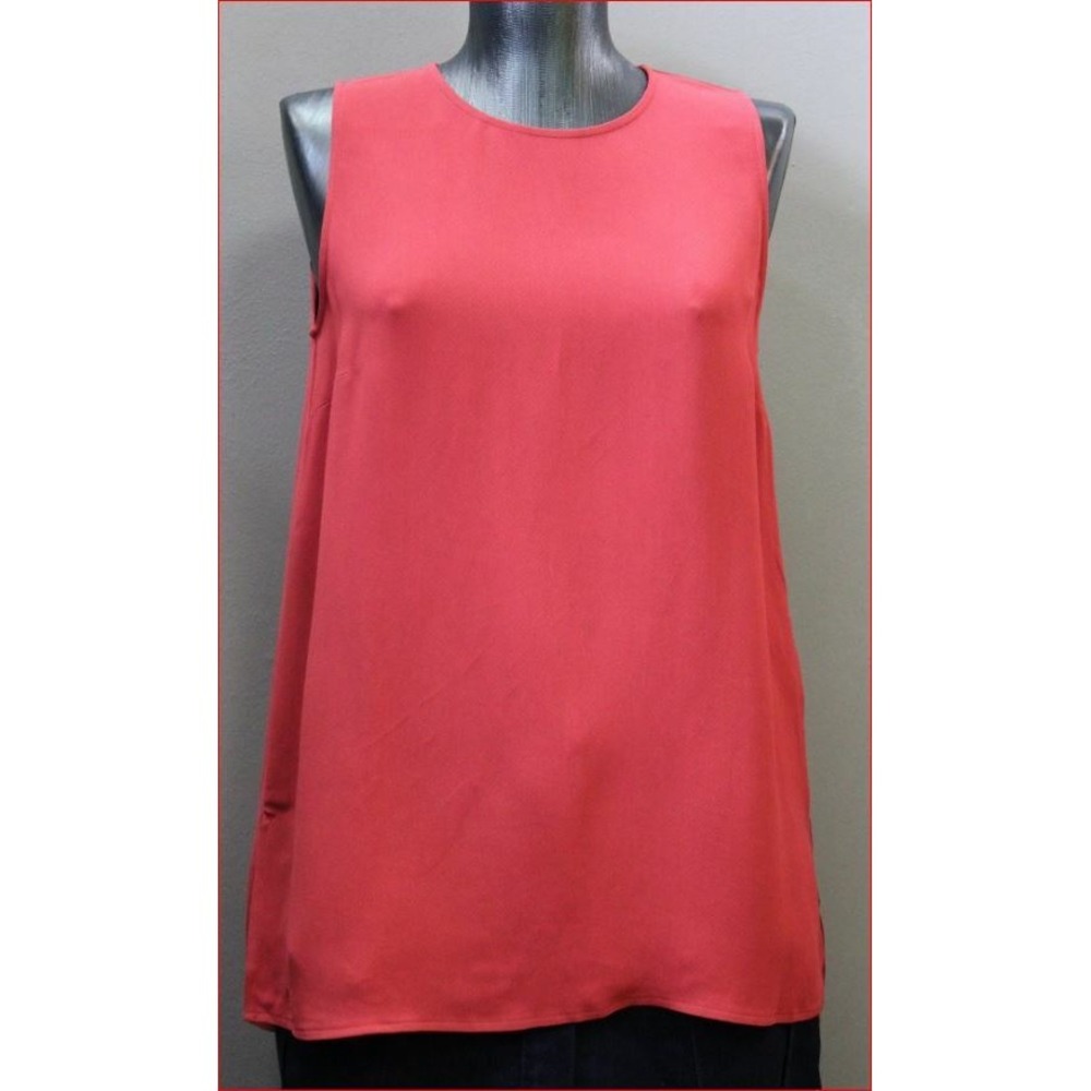 Massimo Dutti Red Sleeveless Viscose Blouse Top 5711/901/638 Size 4